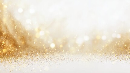 Gold glitter background with white base, ideal for festive designs and decorative projects. Perfect for celebrations, parties, and elegant themes. Suitable for digital art, social media, and promotion