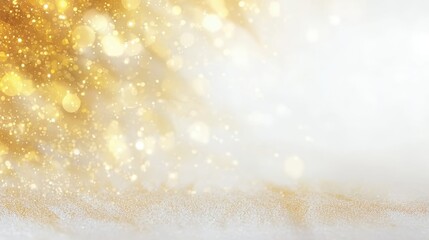 Gold glitter background with white base, ideal for festive designs and decorative projects. Perfect for celebrations, parties, and elegant themes. Suitable for digital art, social media, and promotion