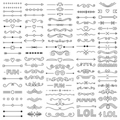 A collection of decorative typographic ornaments and dividers for creative design projects.