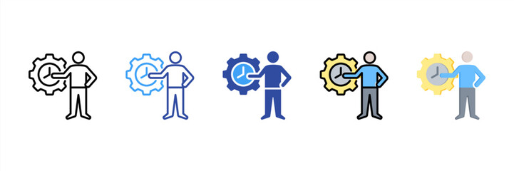 Time Management Multi Style Icon Set