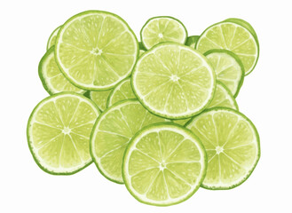 Sunken Suns Lemon slices isolated watercolor vector illustration svg