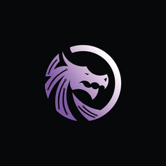 Technology Dragons Logo design vector icon