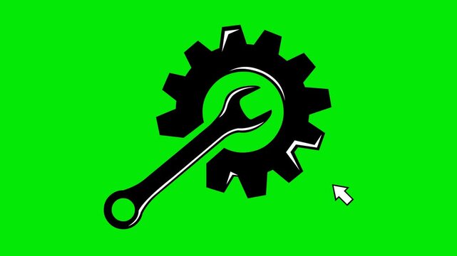 video animation click computer cursor mouse install icon button digital, on a transparent background with alpha channel set to zero