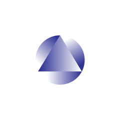 Gradient circle and Triangle Logo design