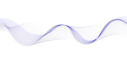 Flowing Blue Abstract Wave Line Background