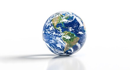 A beautifully rendered image of planet earth.