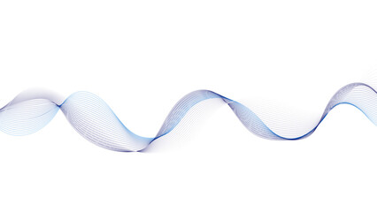 Blue Abstract Wave Line Background