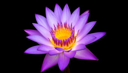 Close-up of a vibrant purple lotus flower