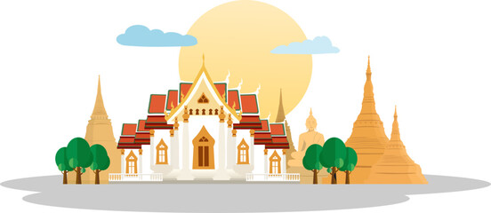 Temple and architecture in thailand