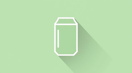 Clean Outline Icon of a Beverage Can Symbolizing Refreshment Drinks or Packaging Design