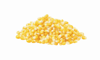 Golden Nuggets Corn kernels isolated watercolor vector illustration svg