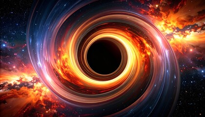 light spiral swirl space circle galaxy hole universe vortex illustration background