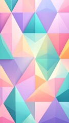 Pastel-colored geometric pattern of triangles creating a 3D effect