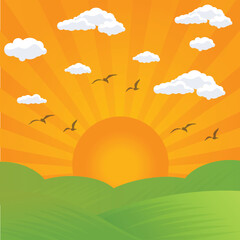 Morning background vector