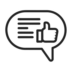 Feedback Message – Thumbs-Up Chat Icon