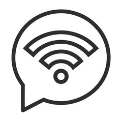 Wi-Fi in Chat Bubble – Connectivity Icon