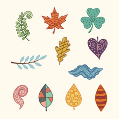 Hand Drawn Leaf Shapes #02