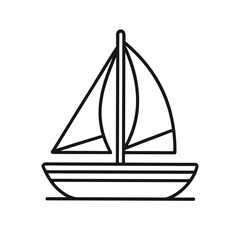 sailing ship isolated on white