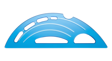 Modern Blue Abstract Arc Graphic Element