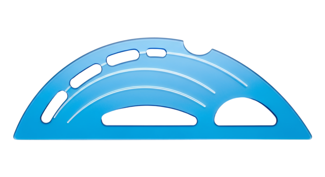 Modern Blue Abstract Arc Graphic Element