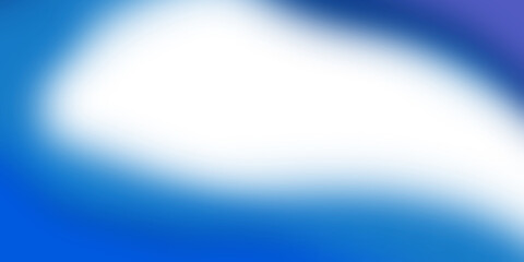 Abstract blue and white gradient background with soft edges isolated on transparent background