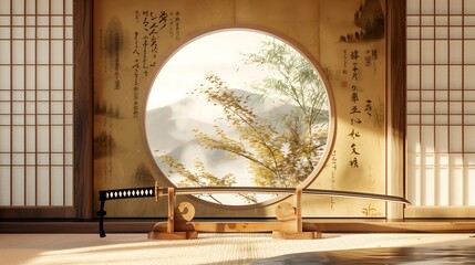 Katana Sword Poster Background, Minimal Design