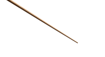 Minimalist Wooden Rod Isolated on Black
