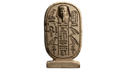 Ancient Egyptian Pharaoh Cartouche Stone Hieroglyphs History