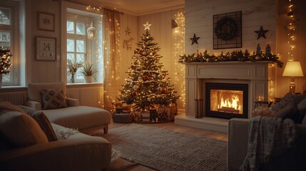 fireplace in living room