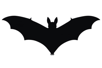 Obraz premium Black bat silhouette isolated on transparent background