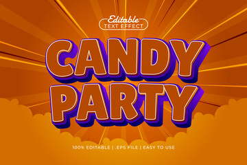 candy party editable text effect