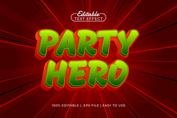 party hero editable text effect
