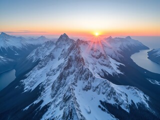 sunrise over the mountains