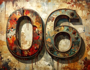 Rustic Number Six, An Artistic Display