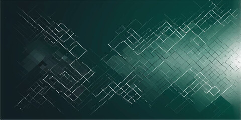 Digital engineering blueprint with abstract blue technology line pattern vector illustration for construction project design