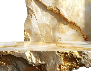 Matte Gold Marble with Rustic Veins