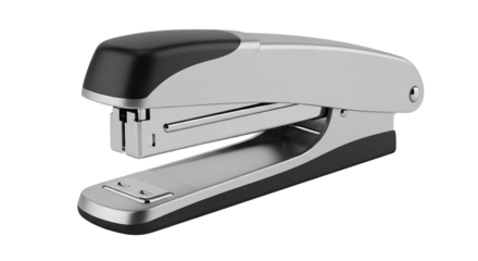 Modern Silver Black Stapler Essential Office Tool