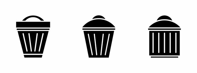 Trash icon set. Vector symbol. Illustration of trash. Trash. Vector illustration. Stock vector.