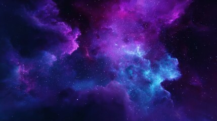 Fototapeta premium Space background with nebula and stars, mysterious universe illustration. Use for digital art, promotions, and creative designs.