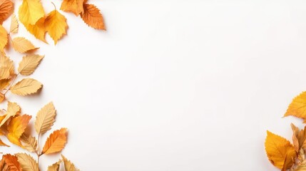 Fallen leaves on autumn background, simple and AI generated. Use for decorations, cards, and nature-inspired designs.