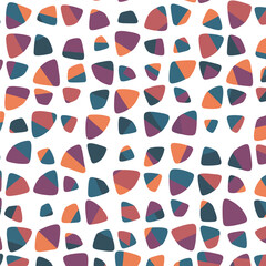 Fototapeta premium Colorful geometric pattern of abstract shapes on a white background.