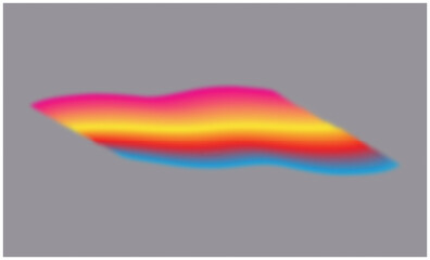 Abstract colorful gradient shape on a gray background, a modern and vibrant design element for various creative projects and designs
