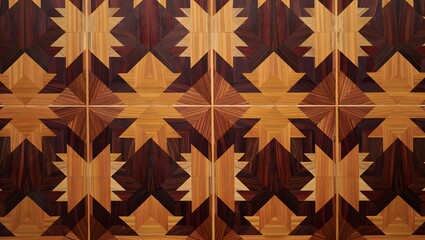 A seamless vintage background of golden stars and autumn leaves creates a beautiful and vibrant seasonal pattern