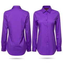 Purple blouse, front and back view