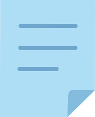 Obraz premium Blue paper document with lines of text
