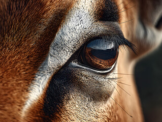 close shot of impala antelop eye