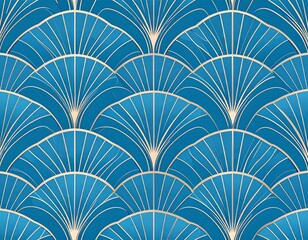 Stunning Art Deco Fan Pattern Seamless Design