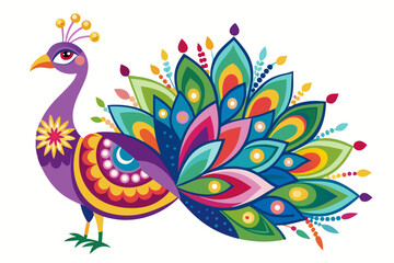 Naklejka premium peacock with feathers