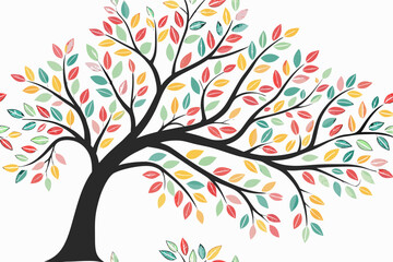 Obraz premium autumn tree with leaves