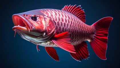 Close-up of a vibrant red fish